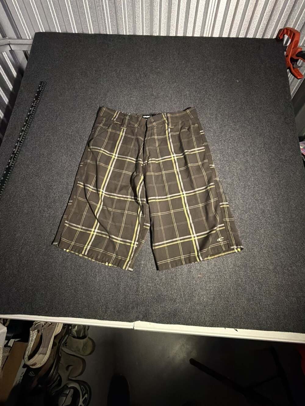 O'Neill Men's Brown Plaid Chino Shorts Size 32
